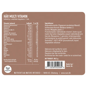 Hår Multivitamin – 120 kapsler