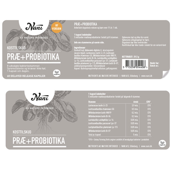 Præ+Probiotika – 60 kapsler