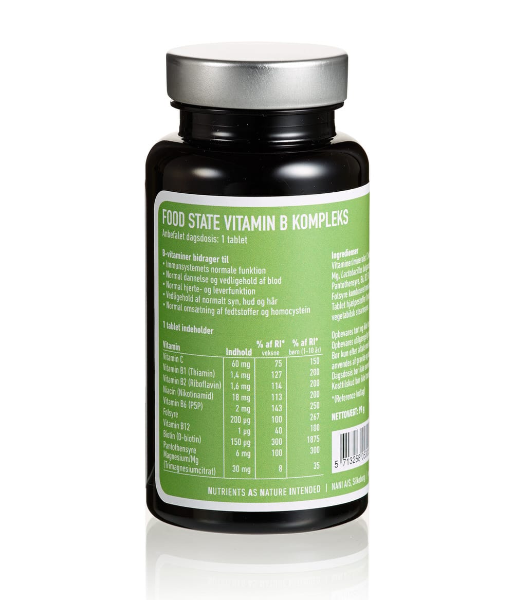 Multi B Vitamin Kompleks Vegetabilske B Vitaminer Køb Her Nanidk 